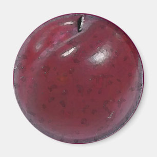Red Plum Waterverf - Magnet