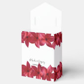Red Plumeria Frangipani Wedding Bedankdoosjes (Geopend)