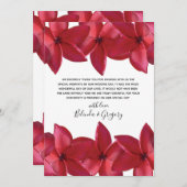 Red Plumeria Frangipani Wedding Bedankkaart (Voorkant / Achterkant)