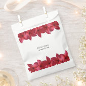 Red Plumeria Frangipani Wedding Bedankzakje (Geknipt)