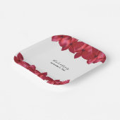 Red Plumeria Frangipani Wedding Papieren Bordje (Gebogen)