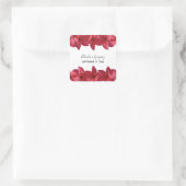 Red Plumeria Frangipani Wedding Vierkante Sticker (Tas)