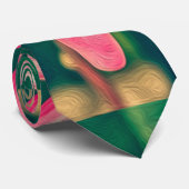 Red Plumeria Pattern Stropdas (Opgerold)