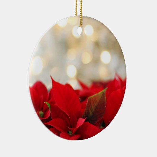 Red Poinsetta Keramisch Ornament (Rechts)