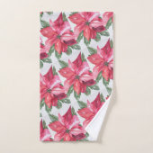 RED POINSETTIA BAD HANDDOEK (Handdoek)
