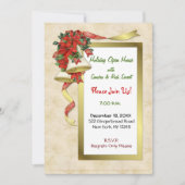 Red Poinsettia Bells Kaart (Voorkant)