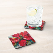 Red poinsettia bier onderzetter (Rechterzijde)