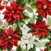 Red Poinsettia Blanket Classic Christmas Elegance Fleece Deken