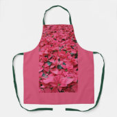 Red Poinsettia Botanische kerstfeestdag Schort (Voorkant)