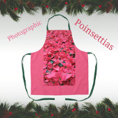 Red Poinsettia Botanische kerstfeestdag Schort