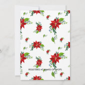 Red Poinsettia, Bridal Brunch Kaart (Achterkant)