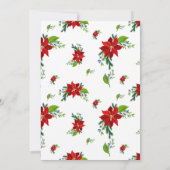 Red Poinsettia, Bridal Luncheon Kaart (Achterkant)