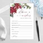 Red Poinsettia Christmas Bridal Advies & Wijzen<br><div class="desc">Elegant Dusty Blue Winter Foliage Advice Card. Pas de bruid aan om de naam en de datum van de douche te zijn. Voor verdere aanpassing,  te klikken gelieve de "pas verder"verbinding aan. Als je hulp nodig hebt,  neem dan contact met me op.</div>