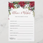 Red Poinsettia Christmas Bridal Advies & Wijzen<br><div class="desc">Personaliseer met de bruid om de naam van de bruid en de datum van de douche. Klik voor verdere aanpassingen op de link "Aanpassen". Als je hulp nodig hebt,  neem dan contact met me op.</div>