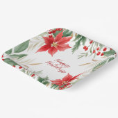 Red Poinsettia Christmas Holiday Paper Bord (Gebogen)