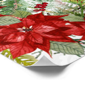 Red Poinsettia Christmas Wedding Welcome Sign Poster (Hoek)