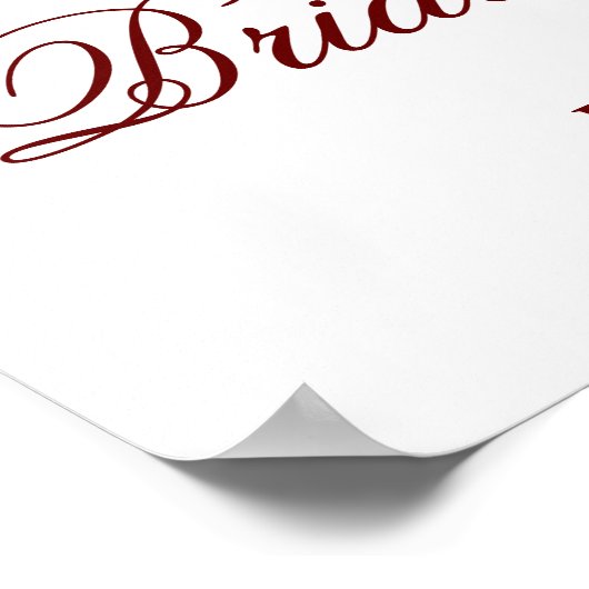 Red Poinsettia Floral Chic Vrijgezellenfeest Welko Poster (Hoek)