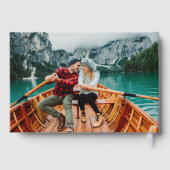 Red Poinsettia Floral Christmas Wedding Gastenboek (Achterkant)