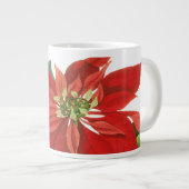 Red Poinsettia Floral Grote Koffiekop (Voorkant rechts)