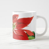 Red Poinsettia Floral Grote Koffiekop (Rechts)