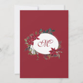 Red Poinsettia Floral Kerstmis Bridal Brunch Kaart (Achterkant)