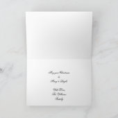 Red Poinsettia Floral Kerstmis Feestdagen Kaart (Binnen)