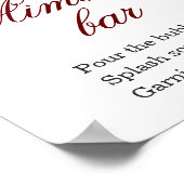 Red Poinsettia Floral Mimosa Bar Poster (Hoek)