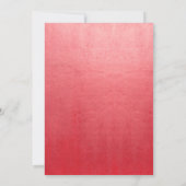 Red Poinsettia Floral Waterverf kerstbruiloft Kaart (Achterkant)