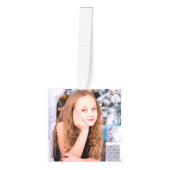  Red Poinsettia fotosjabloon Ornament (Voorkant)