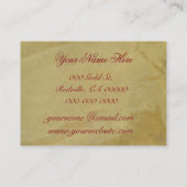 Red Poinsettia Gold Visitekaartje (Achterkant)