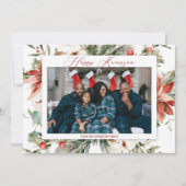 Red Poinsettia Happy Kwanzaa 2 Kerstmis (Voorkant)