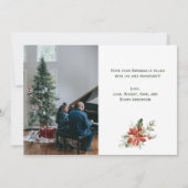 Red Poinsettia Happy Kwanzaa 2 Kerstmis (Achterkant)