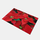 Red Poinsettia Holiday Deurmat (Schuin)