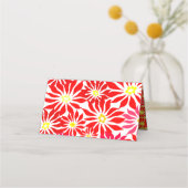 Red Poinsettia Holiday - Kaarten voor aangepaste p Plaatskaartje (Achterkant)