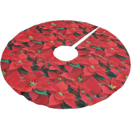 Red Poinsettia Holiday Kerstboom Rok