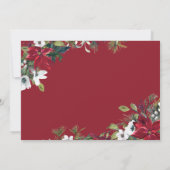 Red Poinsettia Holiday kerstcadeau Kaart (Achterkant)