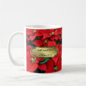 Red Poinsettia Holiday Koffiemok (Links)