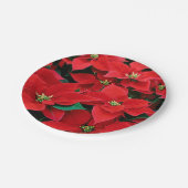 Red Poinsettia Holiday Papieren Bordje (Gekanteld)