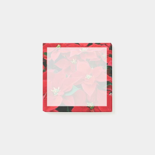 Red Poinsettia Holiday Post-it® Notes (Voorkant)