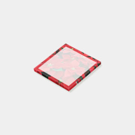 Red Poinsettia Holiday Post-it® Notes