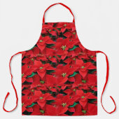 Red Poinsettia Holiday Schort (Voorkant)