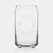 Red Poinsettia Holiday Wedding gepersonaliseerd Blikvorm Glas (Achterkant)