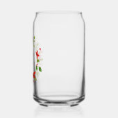 Red Poinsettia Holiday Wedding gepersonaliseerd Blikvorm Glas (Links)