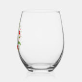 Red Poinsettia Holiday Wedding gepersonaliseerd Wijnglas Zonder Voet (Links)