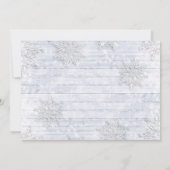 Red Poinsettia Holly kerst Holiday Open House Kaart (Achterkant)