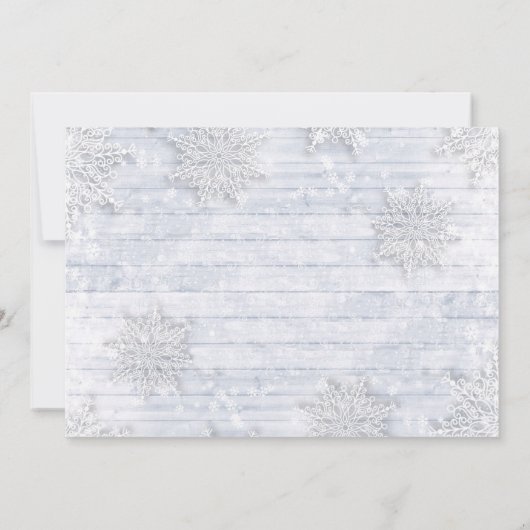 Red Poinsettia Holly kerst Holiday Open House Kaart (Achterkant)