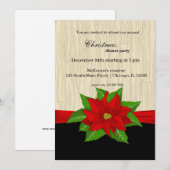 Red Poinsettia Kaart (Voorkant / Achterkant)