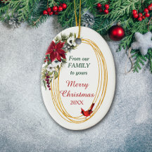 Red Poinsettia Kardinaal Gold Lijst Kerstmis