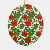 Red Poinsettia Keramisch Ornament (Links)