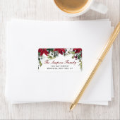 Red Poinsettia kerruitlabel Etiket (Insitu)